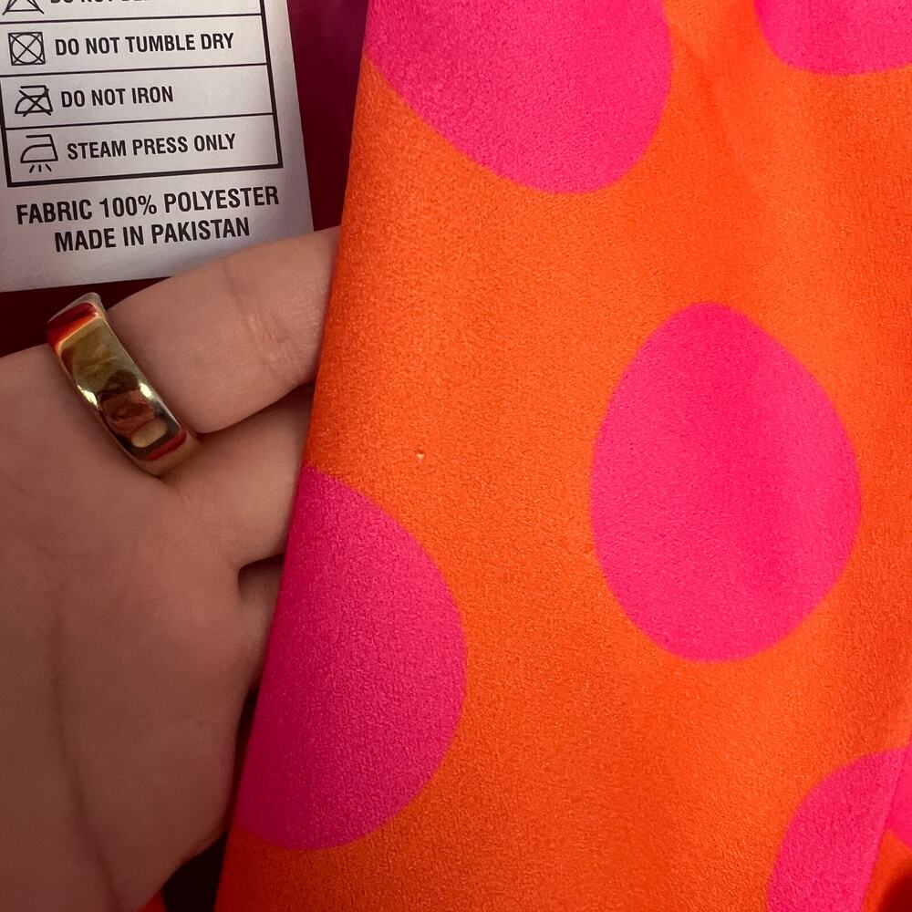 ARTSAY Solar Pop Pink Orange Polka Dot Blazer NWT Dopamine Maximalist - Picture 7 of 7